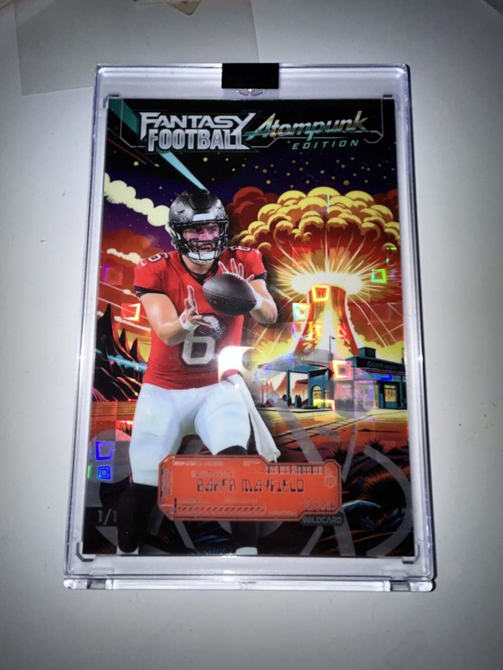 2026 Wild Card Fantasy Football Atompunk Edition Baker Mayfield 1/1
